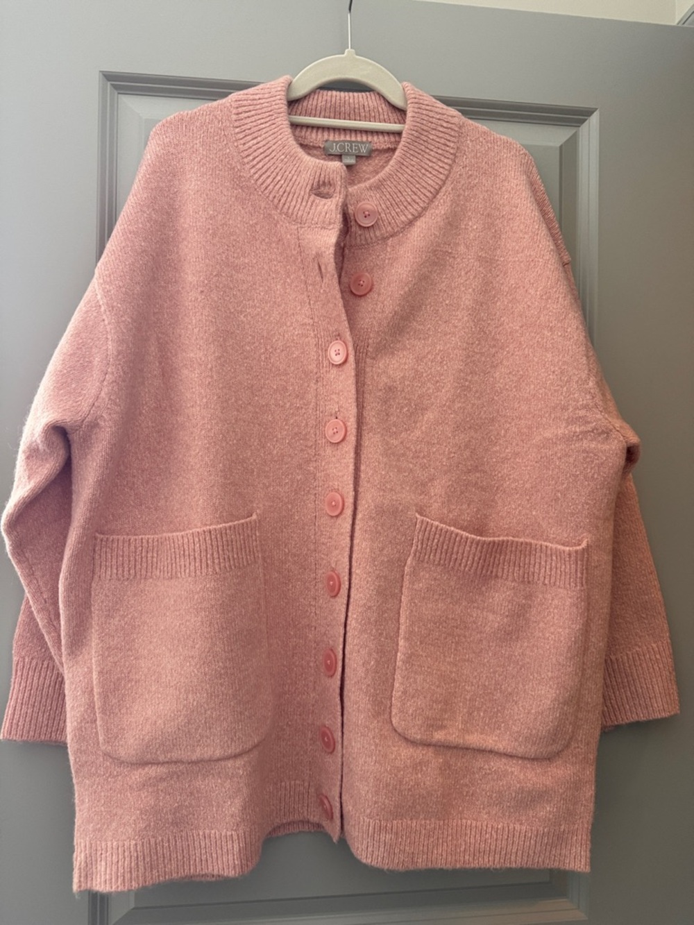 J. Crew Dusty Rose Button-Up Pocket Cardigan